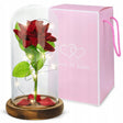 Ewige LED-Rose im Glas 21cm