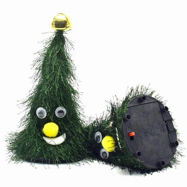 Singender und tanzender grüner Weihnachtsbaum mit Augen