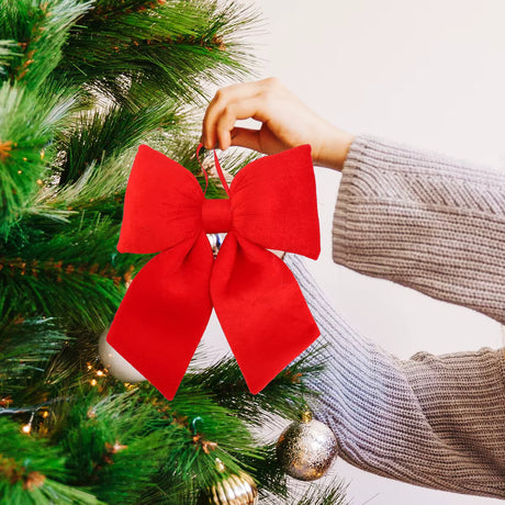 Rote Weihnachtsbaumschleife