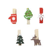 Clip-Clips Weihnachtsmotive aus Holz 10 Stk.