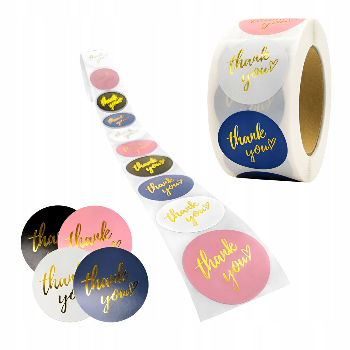 Dankeschön-Aufkleber Farbmix