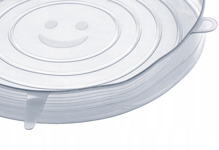 UNIVERSAL WEISSE Silikondeckel für Lebensmittel 6 Stk.