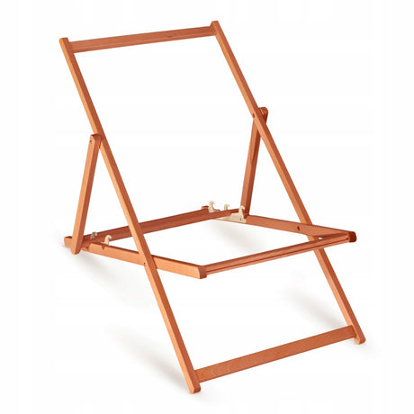 Holz-Liegestuhl Stay Cool This Summer mit orangefarbenem Gestell