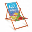 Holz-Liegestuhl Stay Cool This Summer mit orangefarbenem Gestell
