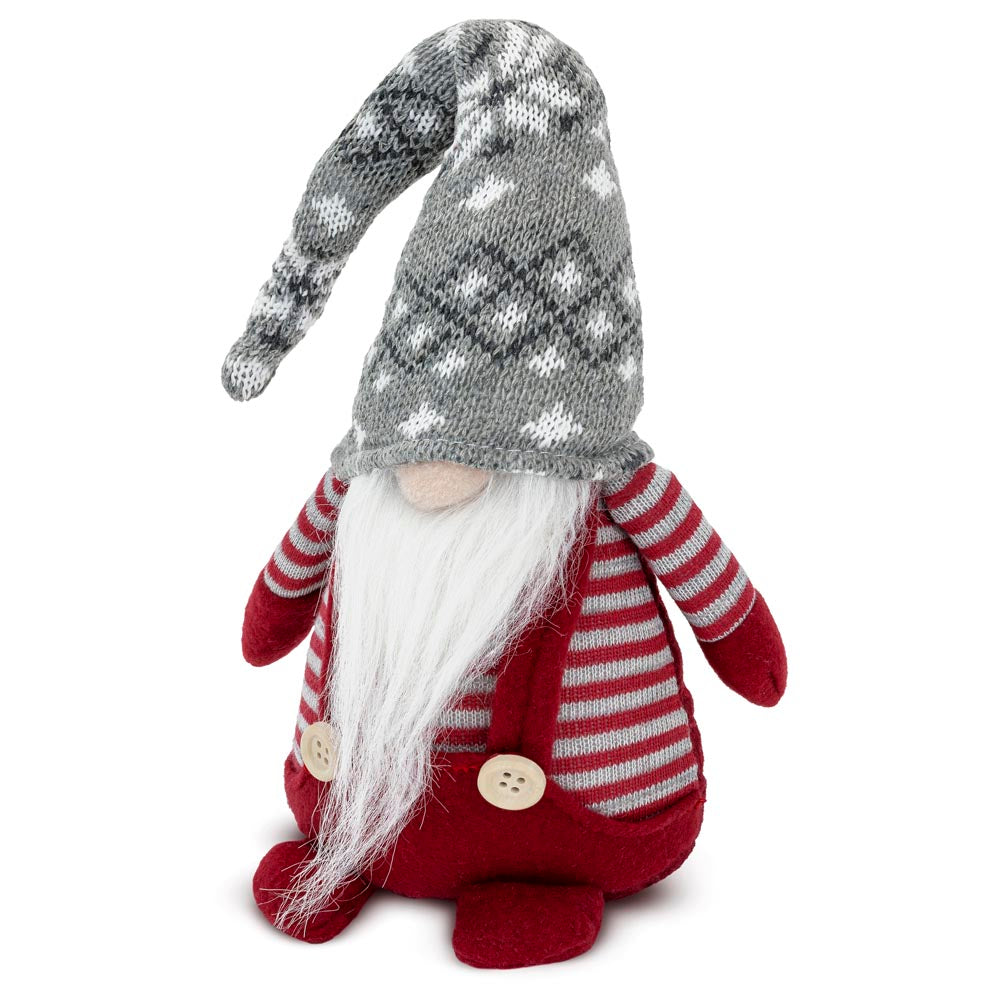 Weihnachtlicher stehender Kobold in Streifen, 42 cm