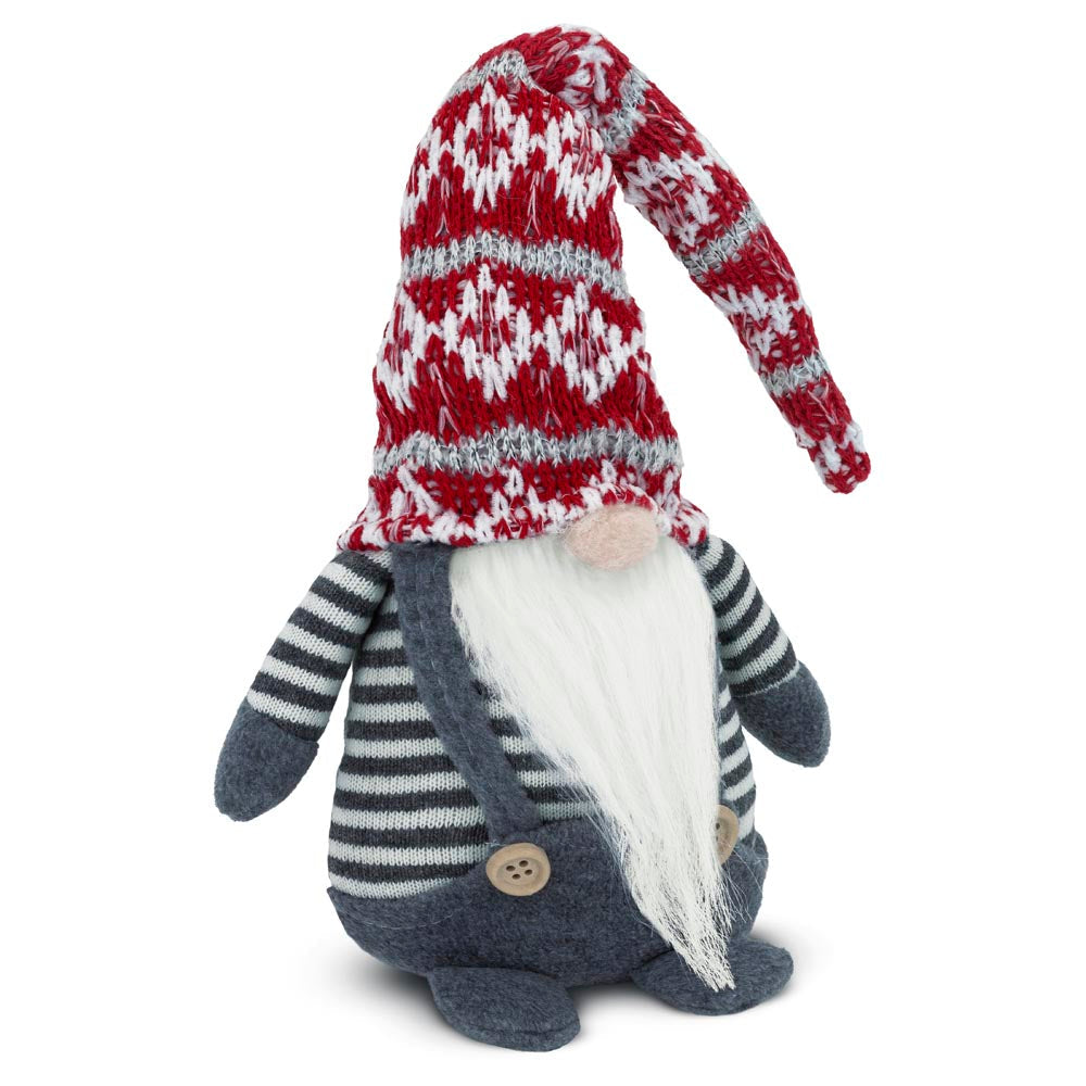 Weihnachtlicher stehender Kobold in Streifen, 42 cm