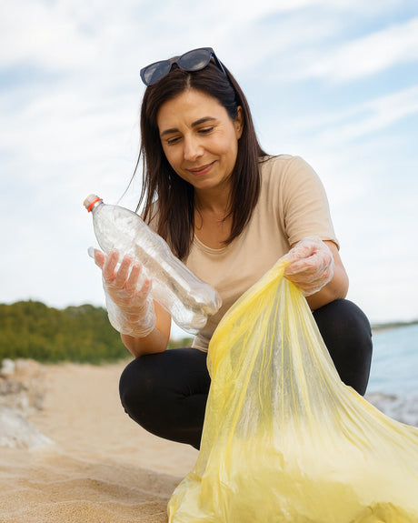 Gelbe Recycelte Müllsäcke 120L