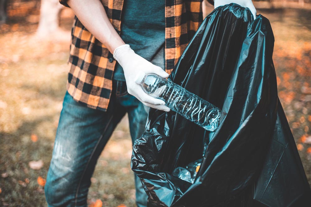 Schwarze Recycelte Müllsäcke 240L