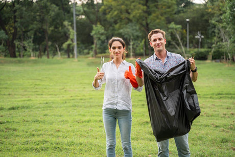 Schwarze Recycelte Müllsäcke 240L