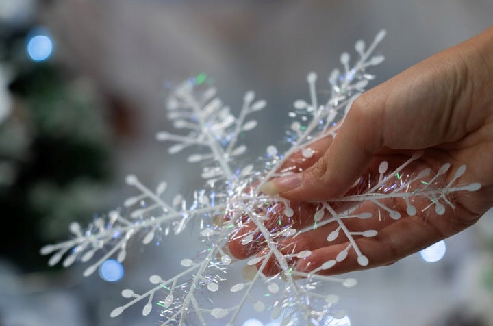Künstliche Schneeflocken Weihnachtsdekoration für Fenster und Türen