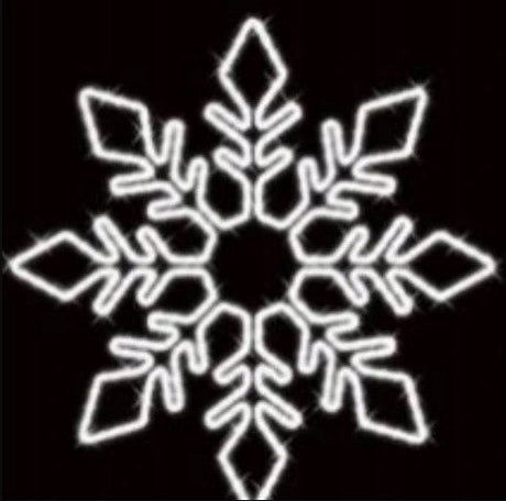 LED Schneeflocke 80cm Leuchtornament Stadtdeko