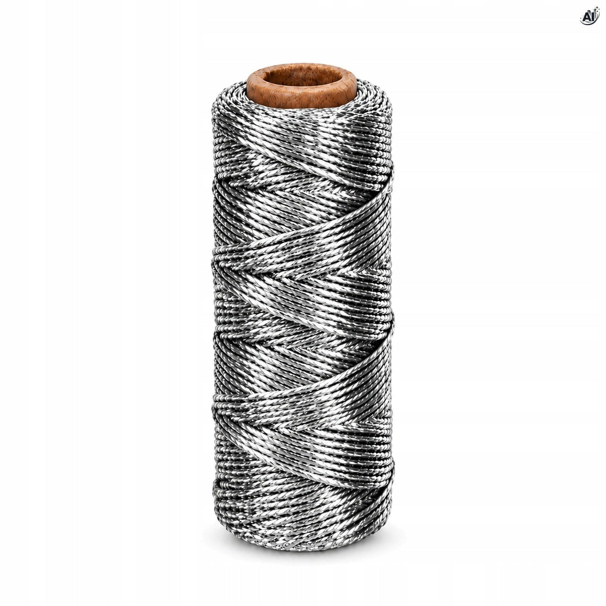 Metallic-Kordel zum Verpacken, 100 m Silber