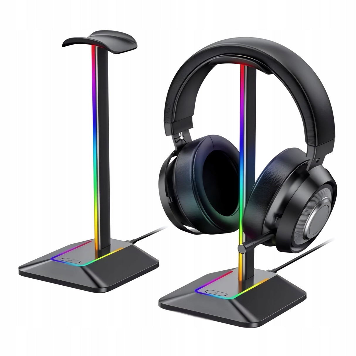 RGB-LED-Kopfhörerständer mit USB-Hub