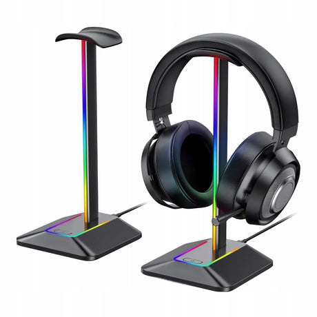 RGB-LED-Kopfhörerständer mit USB-Hub