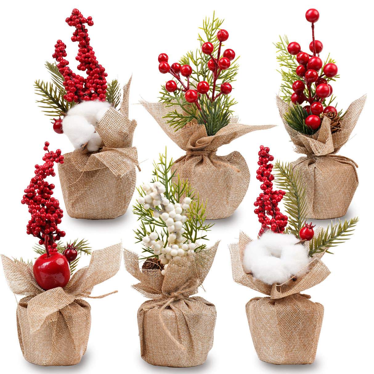 Set mit 6 Weihnachtsdekorationen