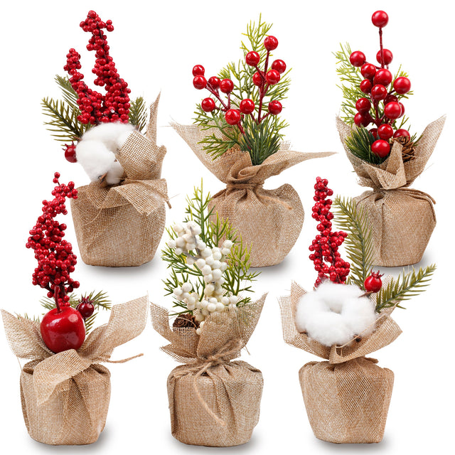 Set mit 6 Weihnachtsdekorationen