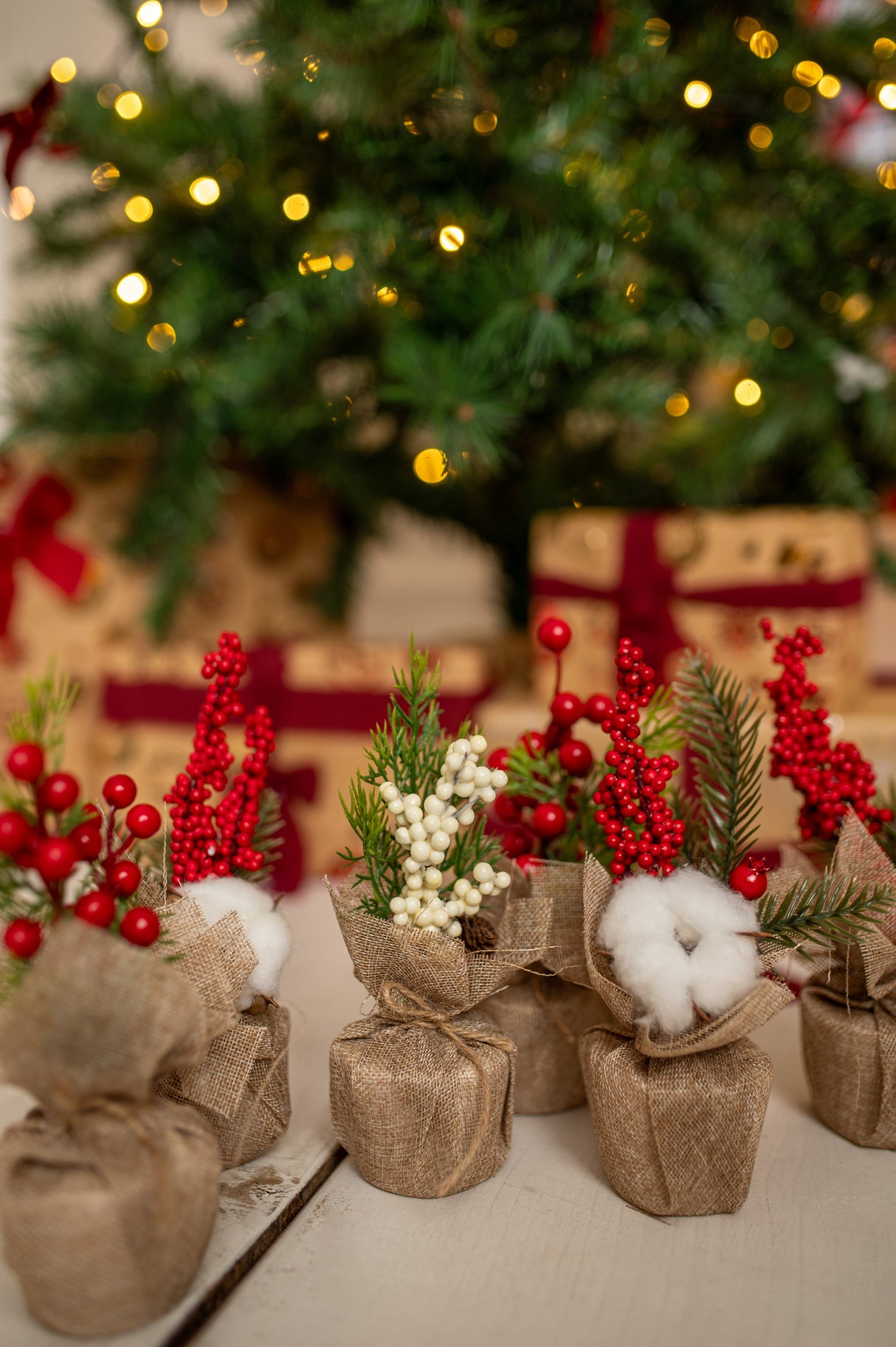 Set mit 6 Weihnachtsdekorationen