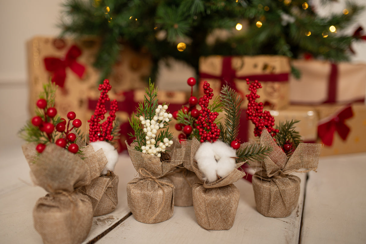 Set mit 6 Weihnachtsdekorationen