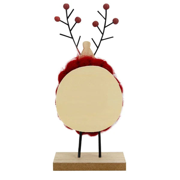Weihnachtshirsch aus Holz stehend Dekoration