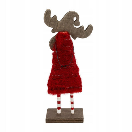 Weihnachtsfigur aus Holz mit Rentiermotiv