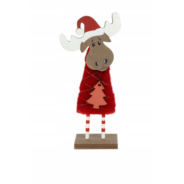 Weihnachtsfigur aus Holz mit Rentiermotiv