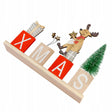 Weihnachtsfigur aus Holz XMAS mit Weihnachtsbaum