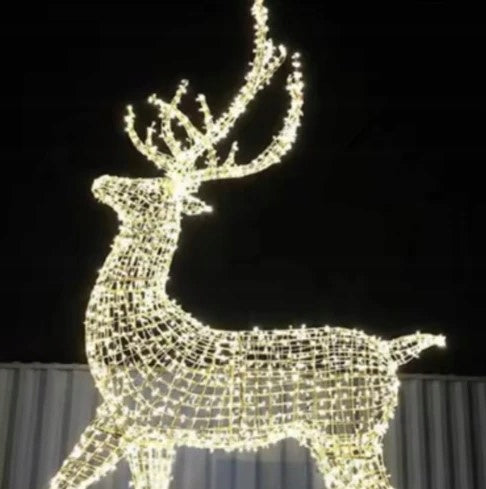 Rentier Gartenornament 2,5x1,2m LED