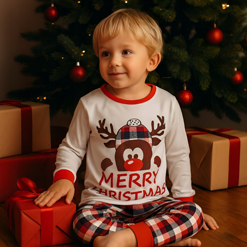 Kinder Weihnachtspyjama Rentier 100cm