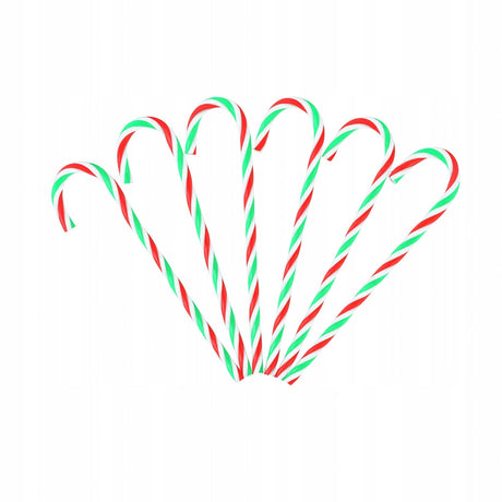 Rote und grüne Weihnachtsstöcke, 6er-Set.