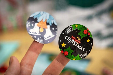 Weihnachts-Aufkleberbogen mit selbstklebenden Aufklebern