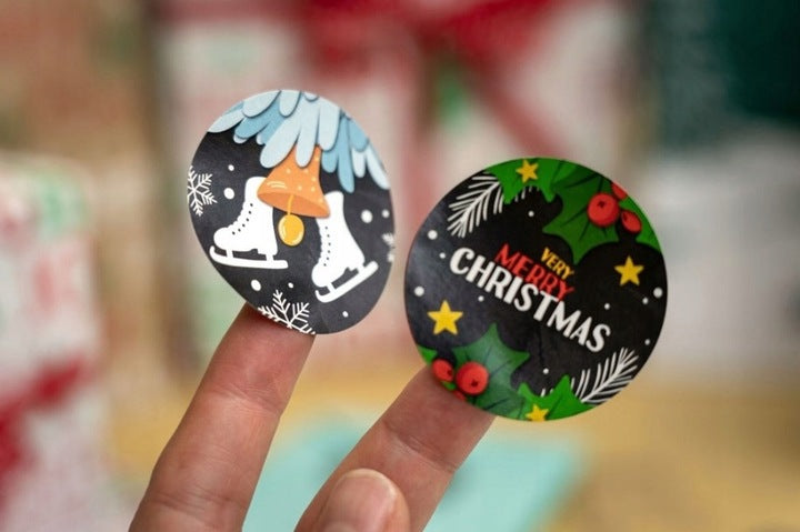 Weihnachts-Aufkleberbogen mit selbstklebenden Aufklebern