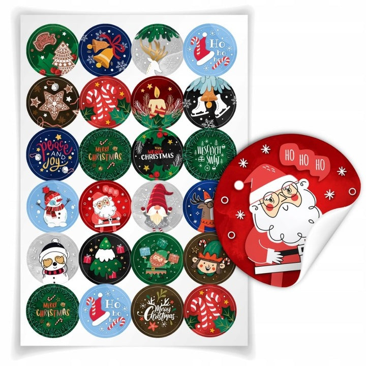 Weihnachts-Aufkleberbogen mit selbstklebenden Aufklebern