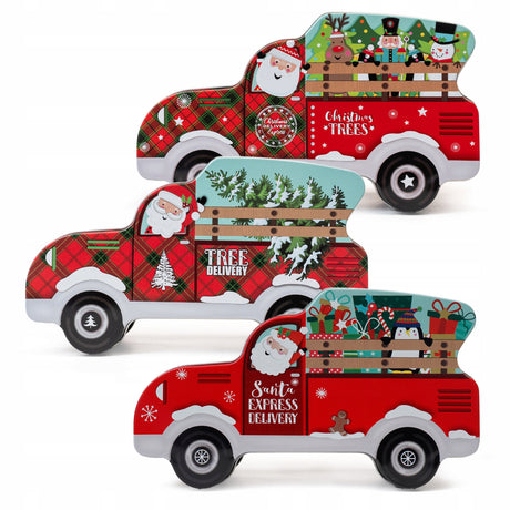 Weihnachtsauto-Container 3er-Set