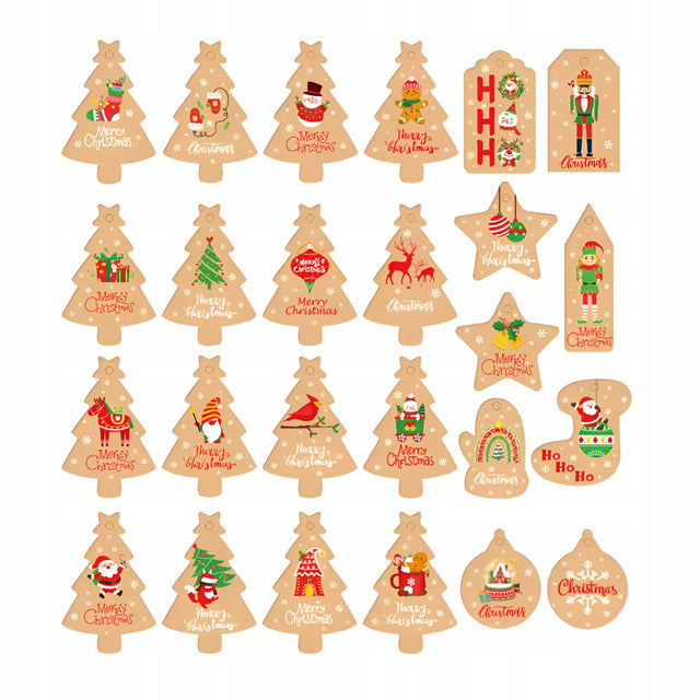 Braune Geschenkanhänger, 50 Stück