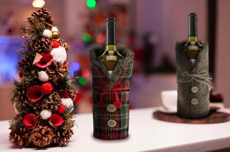 Weihnachts-Flaschenhüllen-Outfit, Farbe zur Auswahl