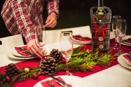Weihnachts-Flaschenhüllen-Outfit, Farbe zur Auswahl
