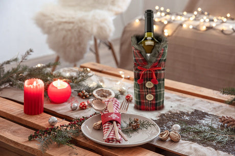 Weihnachts-Flaschenhüllen-Outfit, Farbe zur Auswahl