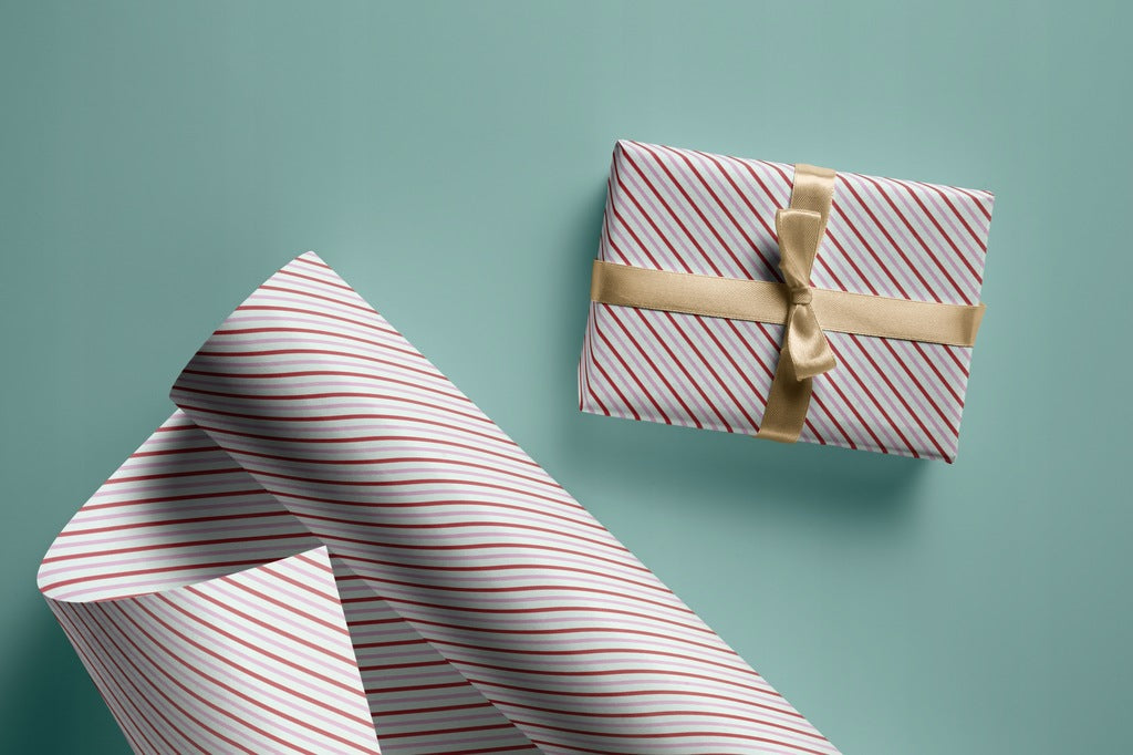 Rot-weißes Geschenkpapier