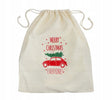 Weihnachts-Baumwolltasche 250x250mm Ecru