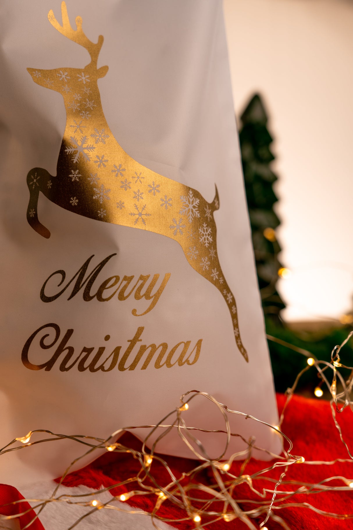 Polyestertasche 170x360mm Weihnachtsrentier