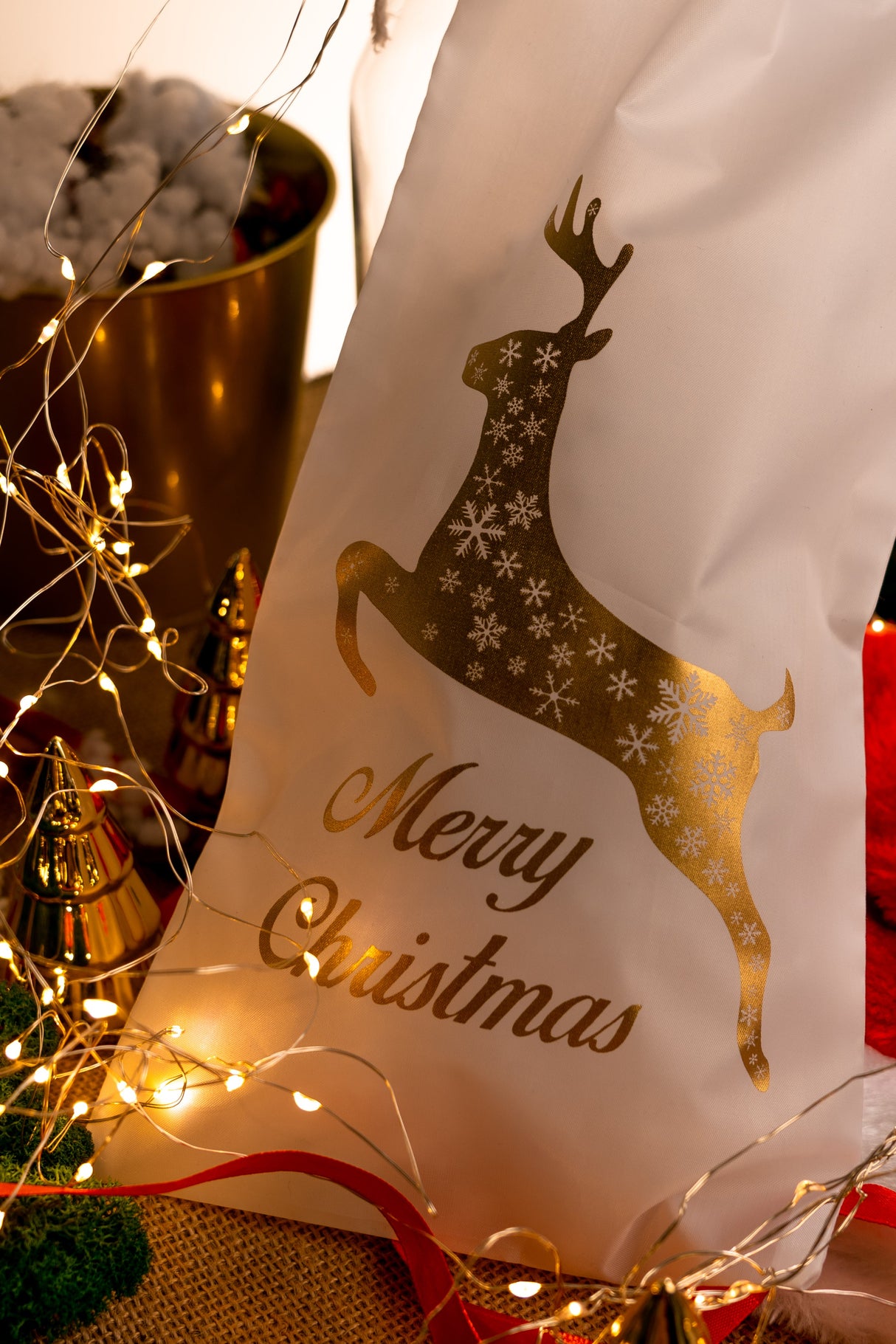 Polyestertasche 170x360mm Weihnachtsrentier