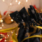 Polyester-Weihnachtsbeutel 20x35cm SCHWARZE WEIHNACHTEN RENTIER