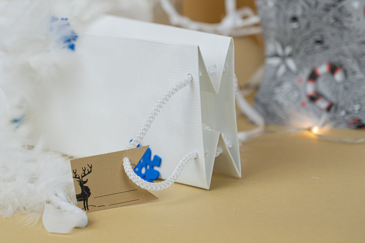 Set Weihnachtsgeschenktüten MARINEBLAU UND GRAU