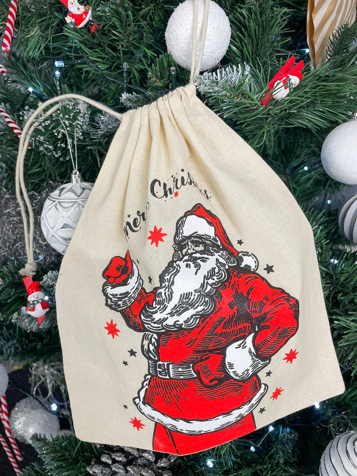 Weihnachtssack NIKOLAUS 30x45cm 3Stk.