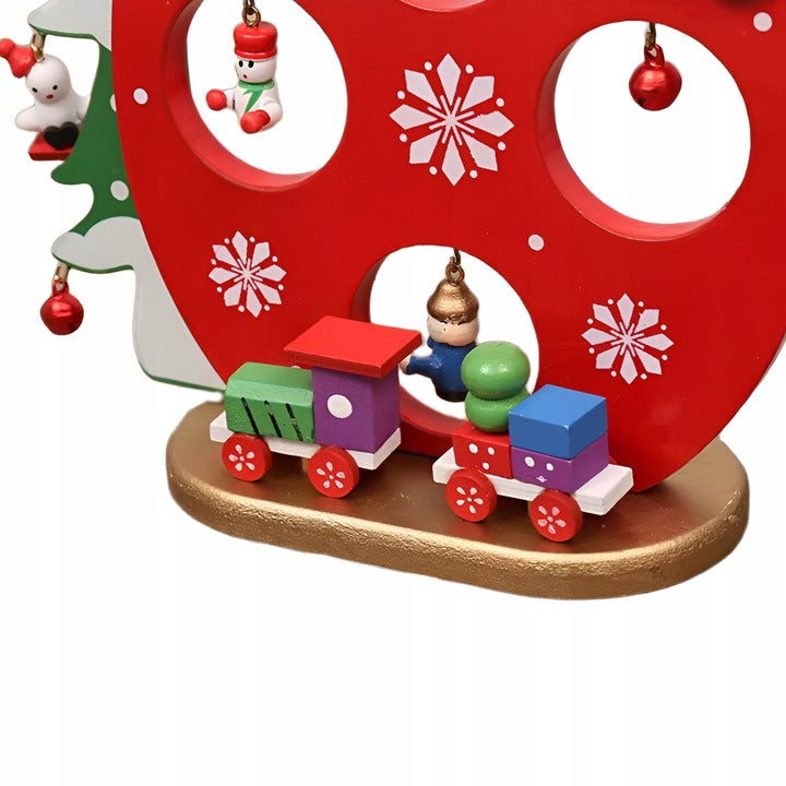 Weihnachtsmannfigur aus Holz