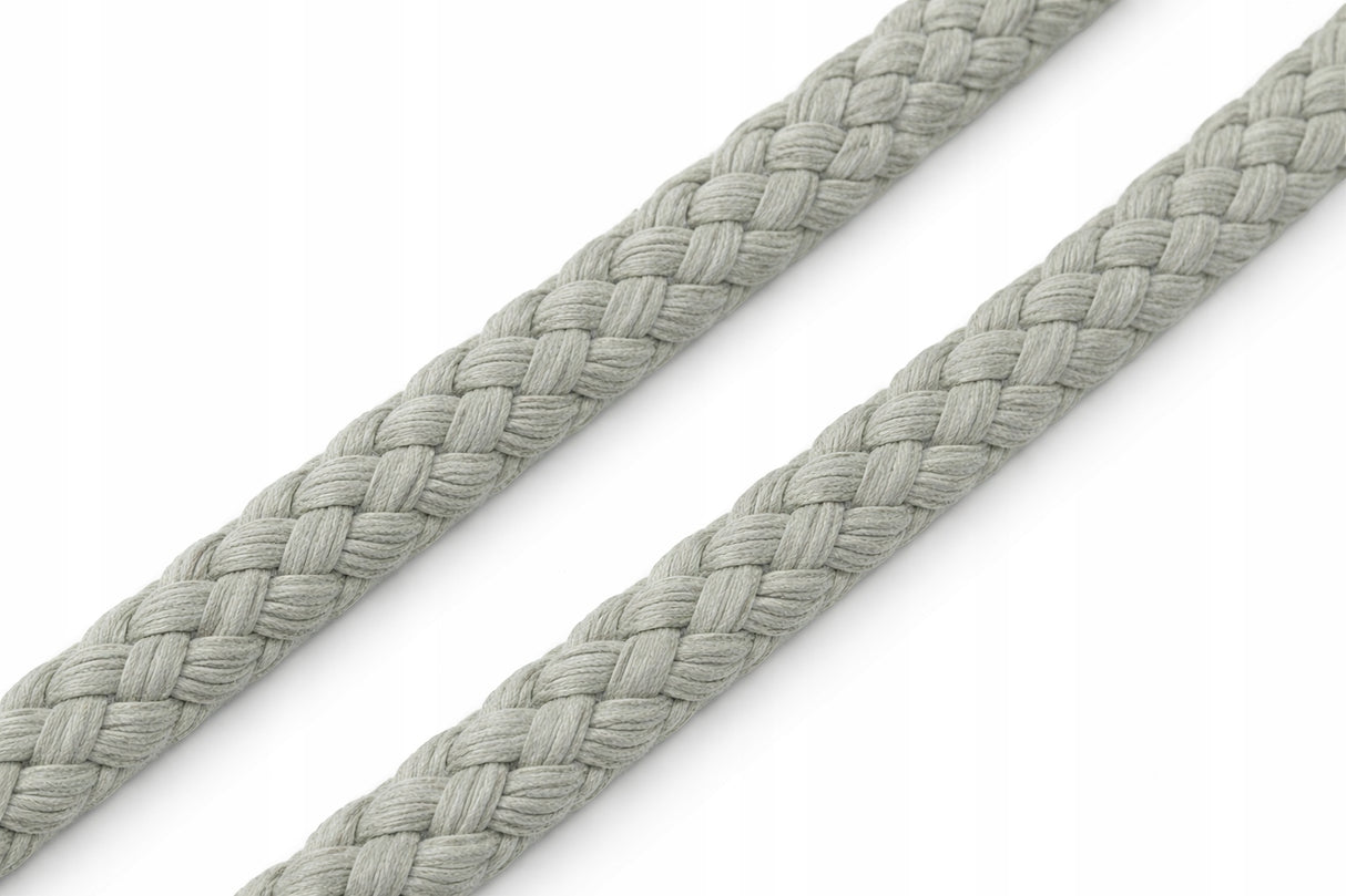 Geflochtene Baumwollkordel 5 mm – Makramee-Schnur 1 m Grau