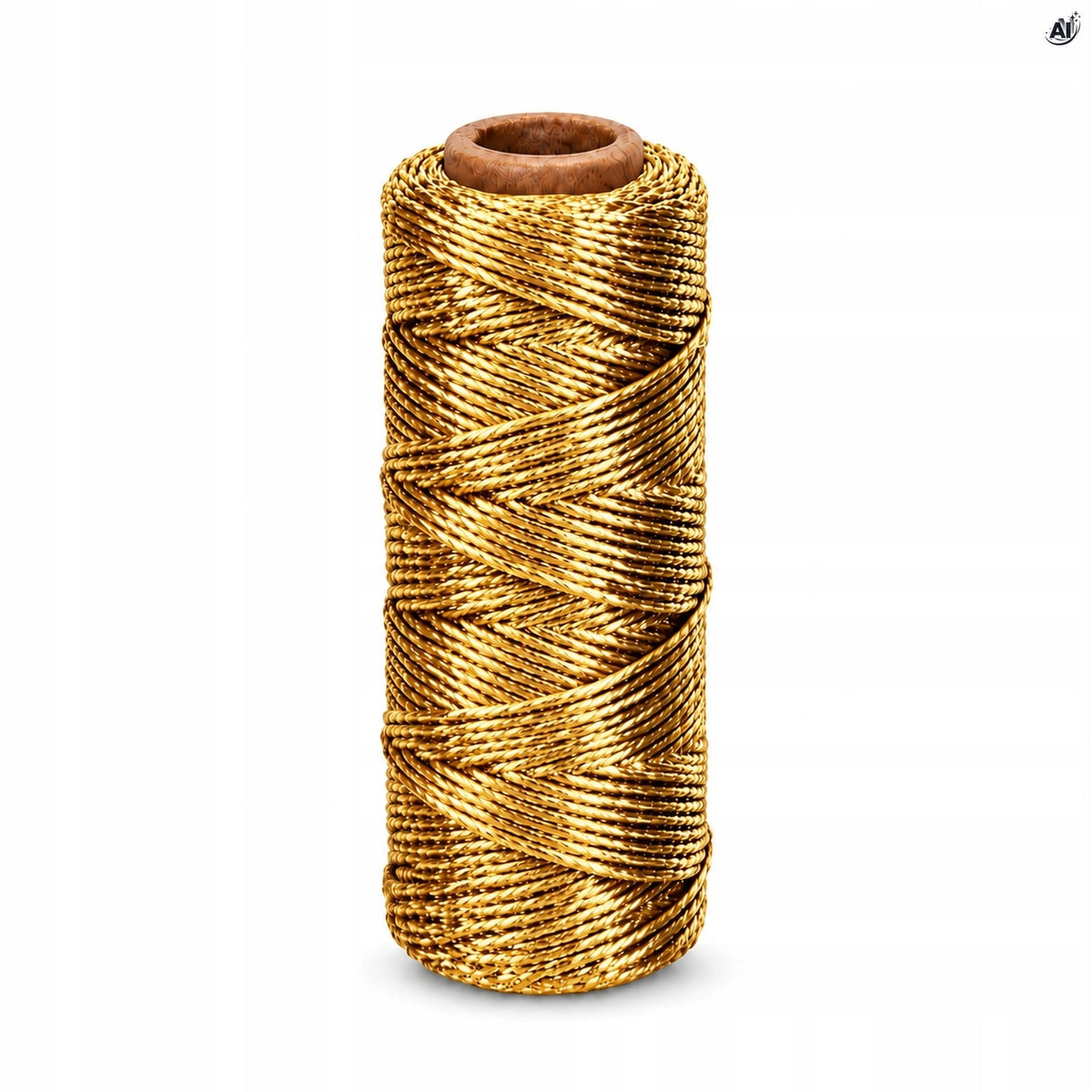 Metallic-Kordel zum Verpacken, 100 m Gold