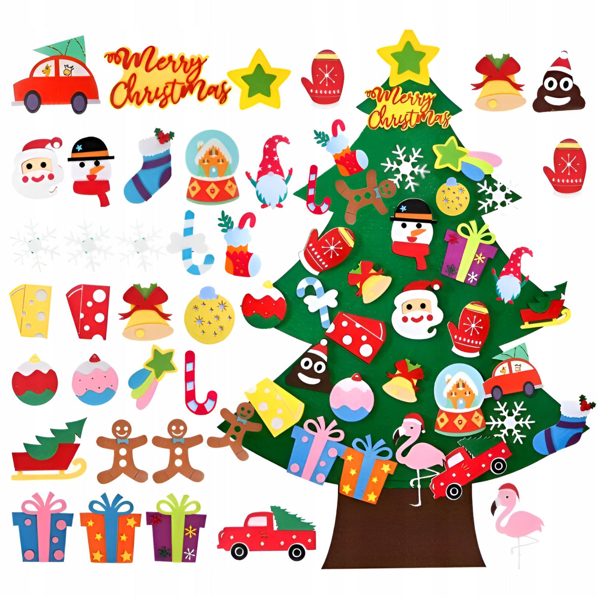 Dekorativer Weihnachtsbaum aus Filz