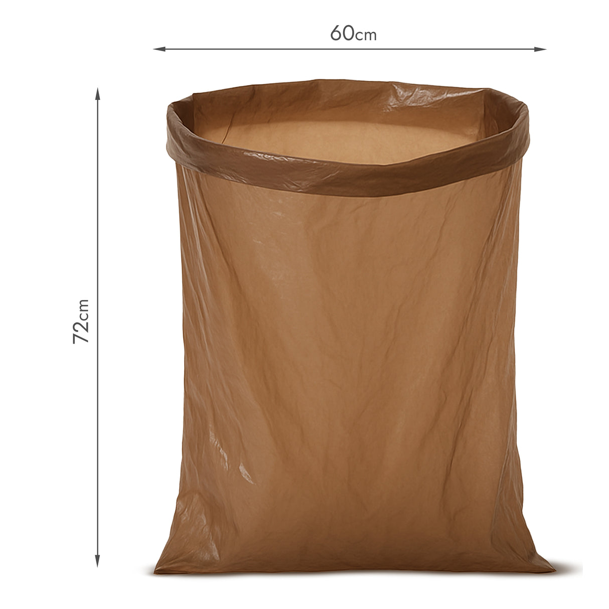 Braune Recycelte Müllbeutel 60L