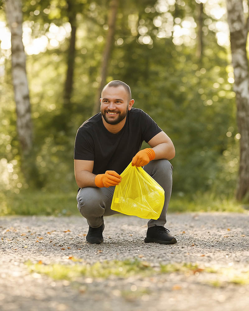 Gelbe Recycling-Müllsäcke